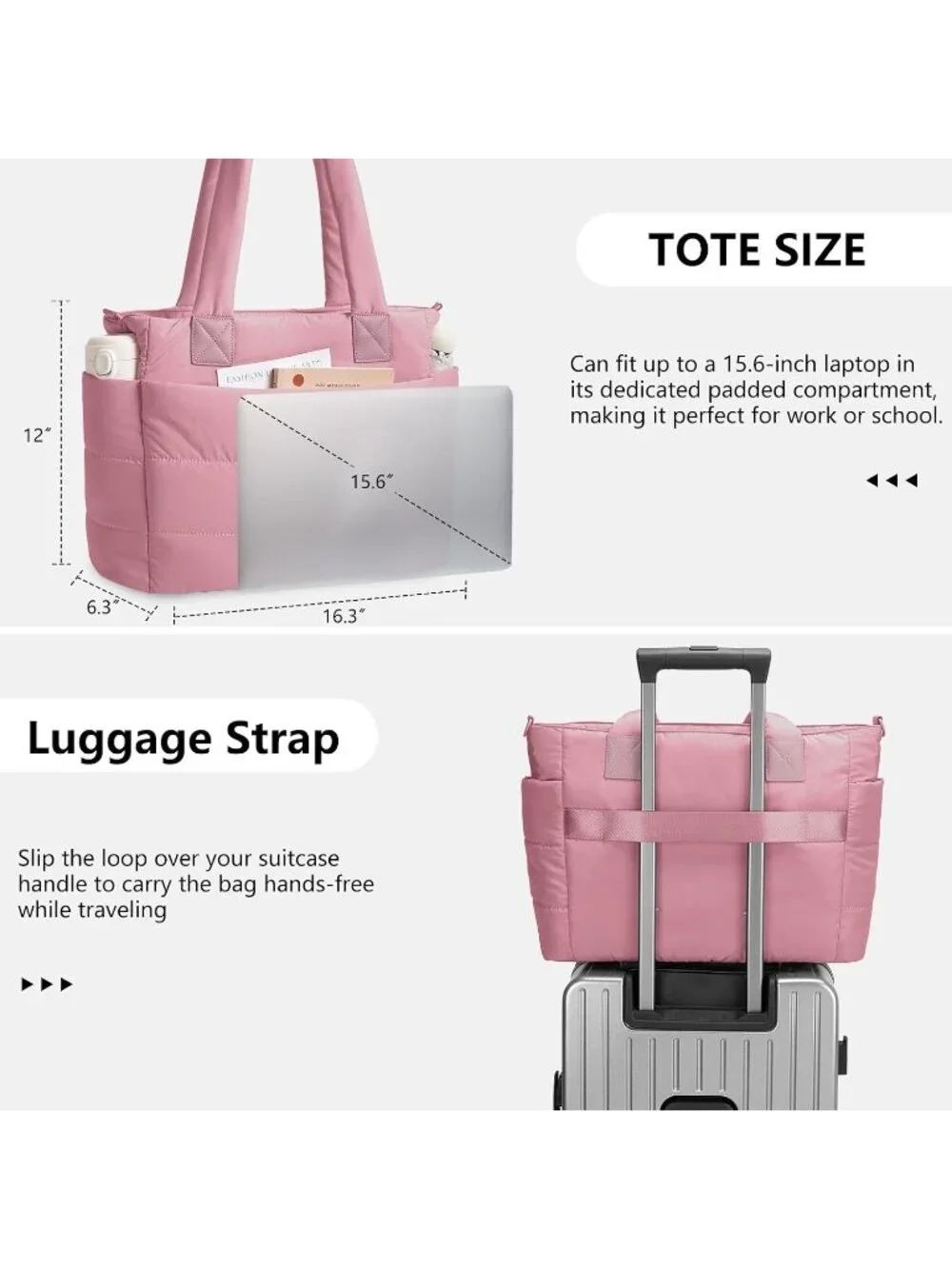 N/A puffer tote